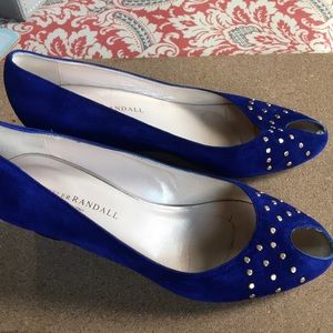 Barely worn Loeffler Randall suede wedge